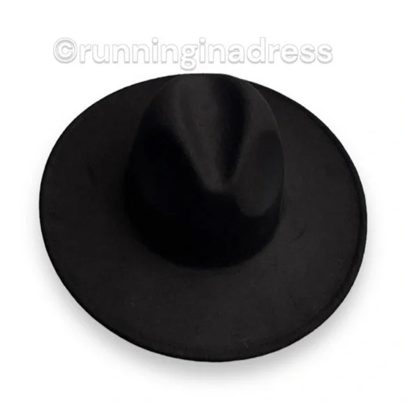 NWOT Free People Clean Slate Felt Adjustable Hat In Color Black Size One Size